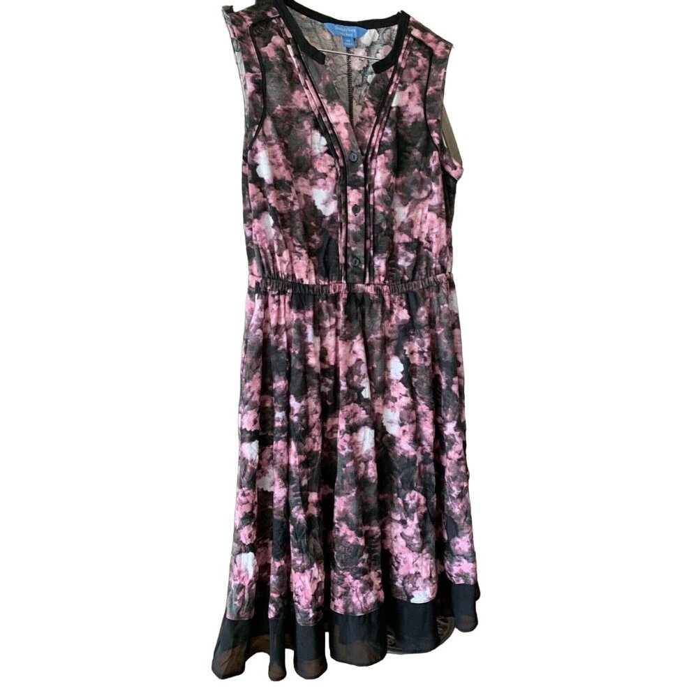 Simply Vera Dress Sz XS Purple FairyGoth DarkCottage Witchy Floral Garden Party